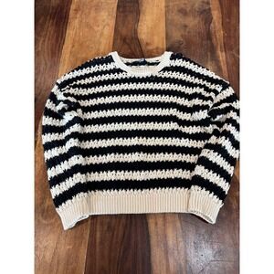 Denver Hayes women's pullover sweater size medium chunky fishermans' cotton knit